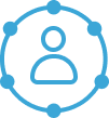 Employee inside circle icon